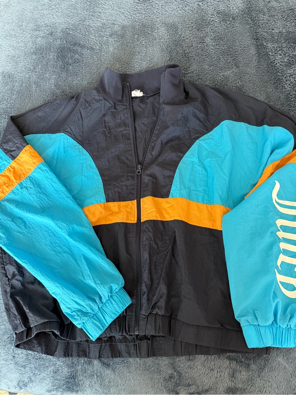 Juicy Couture Black Teal and Orange Colorblock Women's Tracksuit